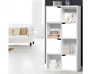 Display Shelf 8 Cube Storage 4 Door Cabinet Organiser Bookshelf Unit