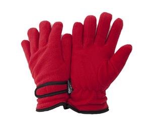 Floso Ladies/Womens Thinsulate Fleece Thermal Gloves (3M 40G) (Red) - GL136
