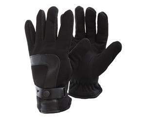 Floso Mens Thermal All Action Winter/Ski Gloves With Palm Grip (Black) - GL210