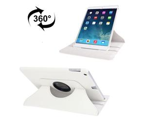 For iPad 20182017 9.7in CaseRotatable Lychee Leather Shielding CoverWhite