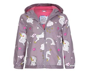 Holly&Beau Kids' Colour Changing Raincoat Unicorn - Grey