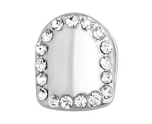 Iced 10x8mm Bling Grill - One size fits all Tooth - silver - Silver
