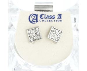 Iced Out Bling Earrings Box - SQUARE - Silver