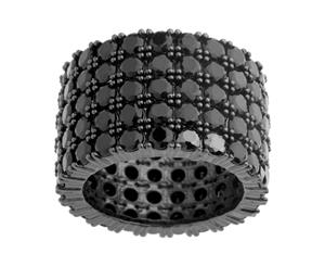 Iced Out Bling Micro Pave Ring - FAT 360 ETERNITY black