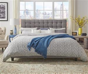 Istyle Amelia King Bed Frame Fabric Grey