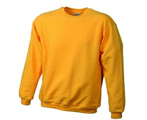 James And Nicholson Childrens/Kids Round Heavy Sweatshirt (Gold Yellow) - FU481