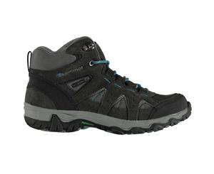 Karrimor Kids Mount Mid Junior Walking Shoes Breathable Hiking - Grey/Teal