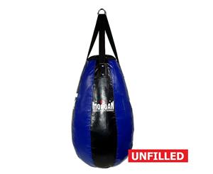 MORGAN V2 Tear Drop Punch Bag Muay Thai Boxing MMA UNFILLED BLUE - Blue/Black