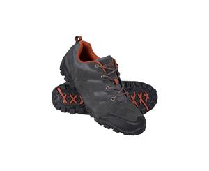 Mountain Warehouse Mens Lightweight Outdoor Walking Shoes w/ Mesh & Suede Upper - Dark Grey