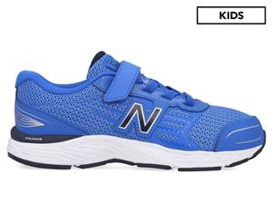 New Balance Boys' 680v5 Wide Fit Running Sports Shoes - Vivid Cobalt/Pigment