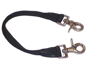 Nylon Monkey Grip Strap Security Beginners Children Young Horses With Clips - Black