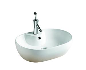 PIOVANA Fireclay Ceramic Basin 590*410*150 Above Counter (1 Taphole) White