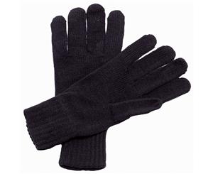 Regatta Unisex Knitted Winter Gloves (Black) - RG1437