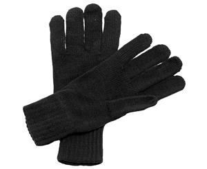 Regatta Unisex Knitted Winter Gloves (Black) - RW1248