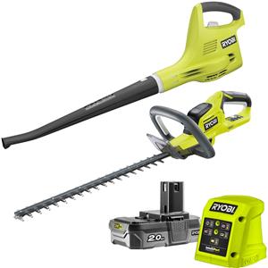 Ryobi 18V ONE+ 2.0Ah Blower and Hedge Trimmer Combo Kit