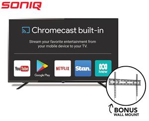 SONIQ 55-Inch Ultra HD Google Chromecast Built-In TV + BONUS Carter Fixed Wall Mount