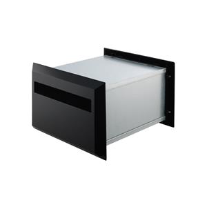 Sandleford 230mm Black Brickies Front And Back Letterbox With Back Open