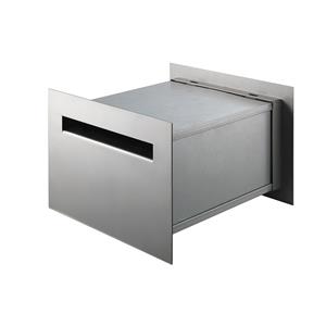 Sandleford Polished Steel Front And Back Letterbox With Telescopic Sleeve