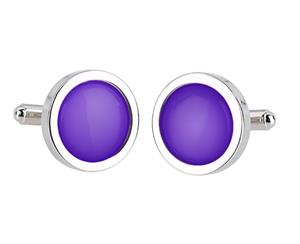 Sonia Spencer pure colour stainless steel cufflinks Violet