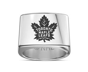 Toronto Maple Leafs Ring For Men In Sterling Silver Design by BIXLER - Sterling Silver