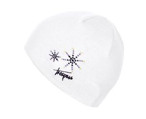 Trespass Childrens Girls Sparkle Knitted Beanie Hat (White) - TP1982