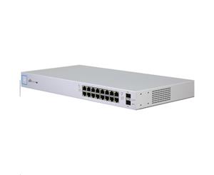 Ubiquiti UniFi Switch US-16-150W 16-Port Gigabit Managed PoE+ Switch with 16 x PoE/PoE+ (Max 150W) and 2 x SFP Rackmountable Passive 24V & 802.3af/a