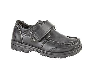 Us Brass Boys Mark / Marvin Touch Fastening Boat Shoes (Black) - DF263