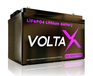 VoltaX 105Ah 12V Lithium Iron Battery LiFePO4 Deep Cycle RV Solar Camping Caravan