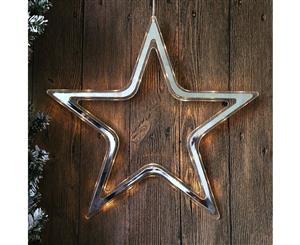 Warm White LED Hanging Star - Battery Operated Light