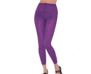 Women's Footless Tights Colourful Dance Hosiery Stockings - Purple