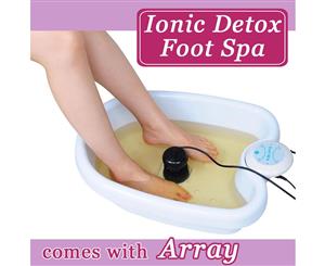 Yescom Ion Ionic Detox Foot Bath Spa Machine w/ Tub Array Cell Cleanse Health Care Tool