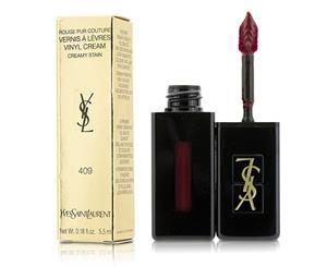 Yves Saint Laurent Rouge Pur Couture Vernis A Levres Vinyl Cream Creamy Stain # 409 Burgundy Vibes 5.5ml/0.18oz