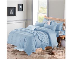 1200TC Egyptian Cotton King-Single Bed Sheet Set - Blue