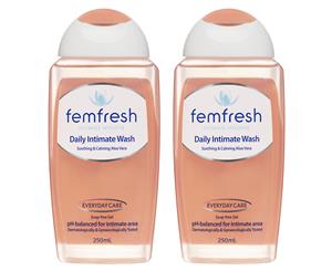 2 x Femfresh Daily Intimate Cleansing Wash 250mL
