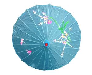 6x Chinese Japanese Bamboo Parasol Umbrella - Sky Blue