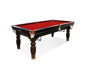 8FT Walnut Red Pool Snooker Billiards Table Slate with Accessaries