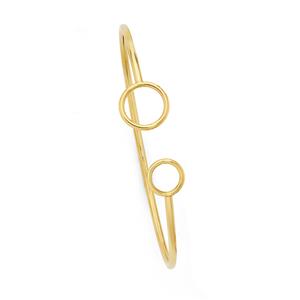 9ct Gold on Silver 60mm Bangle