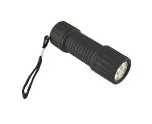 AB Tools 9 LED Black Torch Light Mini Flashlight Camping Hiking Rubber Case TE830