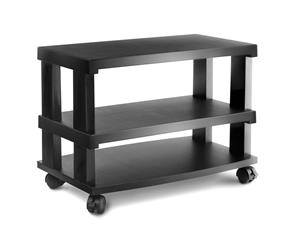Aleratec 3-Tier LCD | LED TV Stand Entertainment Rack with Wheels