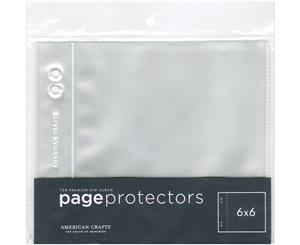 American Crafts Page Protectors Top-Loading 6&quotX6" 10/Pkg-(1) 6&quotX6" Pocket