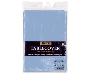 Amscan Round Plastic Party Tablecover (Pastel Blue) - SG5912