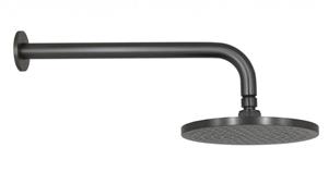 Arcisan Synergii 200mm Round Wall Mounted Shower Head with Arm - Gun Metal