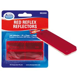 Ark 22 x 85mm Red Adhesive Reflector