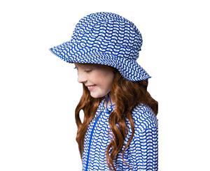 Babes in the Shade - Girl's Blue Leaf Hat UPF 50+