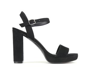 Betts Maxie Womens Dress Heels Round Block Heel Platform - Black