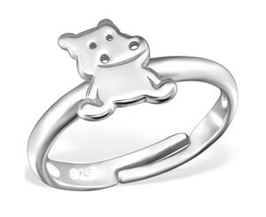 Childrens Sterling Silver Hippopotamus Ring