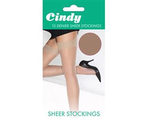Cindy Womens/Ladies 15 Denier Sheer Stockings (1 Pair) (Sahara) - LW110