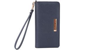 Code Republic Saffiano Leather Universal Phone Wallet - Navy