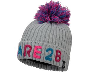 Dare 2b Girls Indication Fleece Lined Bobble Beanie Hat - Argent Grey