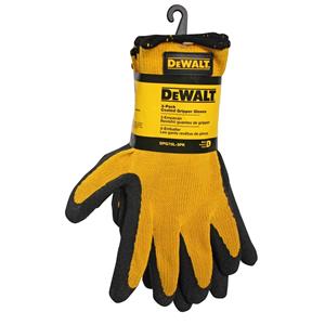 DeWALT Large Textured Rubber Coated Gripper Glove - 3 Pair Value Pack